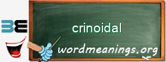 WordMeaning blackboard for crinoidal